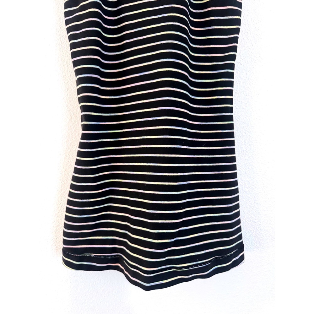 Lululemon Striped High-Neck Halter Racerback Tank Top Black Multi - Picture 3 of 5
